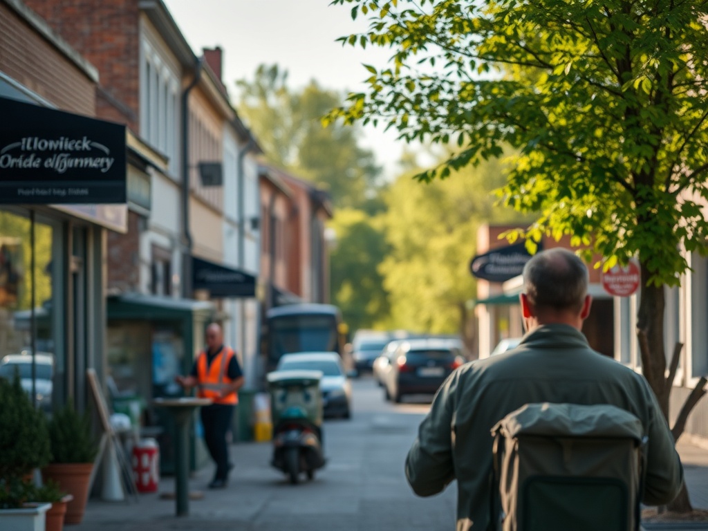 Ilustracja przedstawiająca autobus elektryczny na ulicy w Suwałkach, symbolizująca inwestycję miasta w ekologiczny transport.