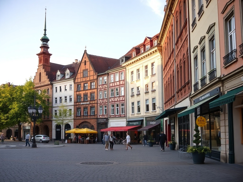 Mapa z zaznaczonymi punktami usługowymi w Suwałkach, ilustrująca infrastrukturę miasta